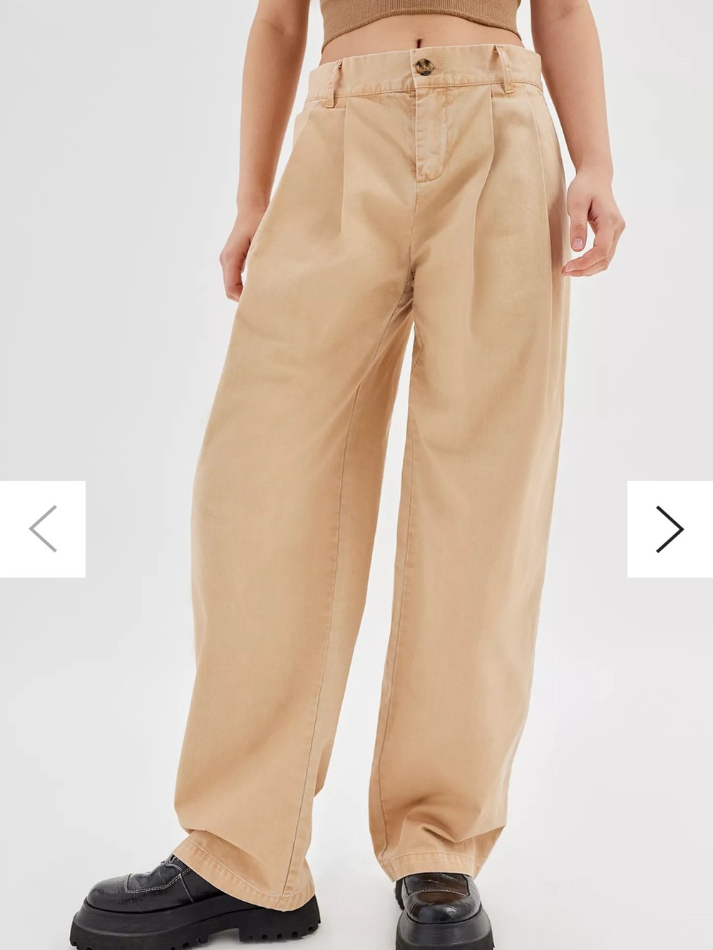 BDG Urban Outfitters High-Waisted Pleated Wide Leg Trouser Pants